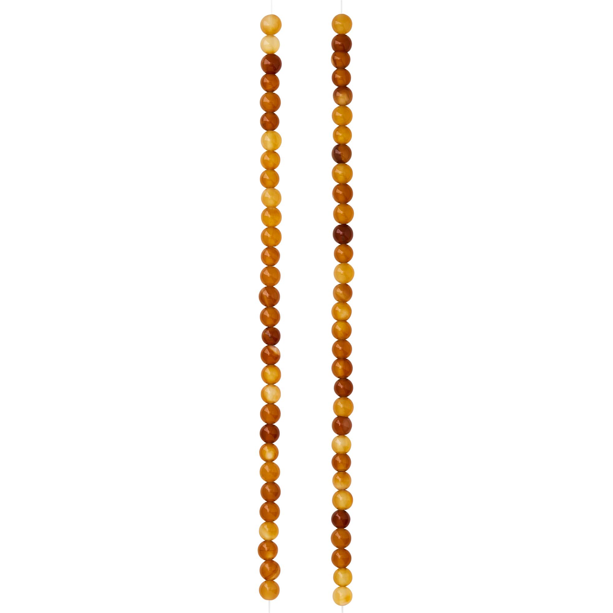 Yellow Agate Round Beads by Bead Landing™, 4mm